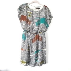 Luxology Dress Small Cinched Waist Paisley